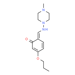 ChemSpider 2D Image | (6E)-6-{[(4-Methyl-1-piperazinyl)amino]methylene}-3-propoxy-2,4-cyclohexadien-1-one | C15H23N3O2