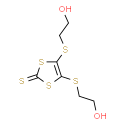 ChemSpider 2D Image | 4,5-Bis[(2-hydroxyethyl)sulfanyl]-1,3-dithiole-2-thione | C7H10O2S5