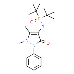 ChemSpider 2D Image | N-(1,5-Dimethyl-3-oxo-2-phenyl-2,3-dihydro-1H-pyrazol-4-yl)-P,P-bis(2-methyl-2-propanyl)phosphinic amide | C19H30N3O2P