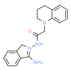 ChemSpider 2D Image | 3-Amino-2-[(3,4-dihydro-1(2H)-quinolinylacetyl)amino]-1H-isoindolium | C19H21N4O