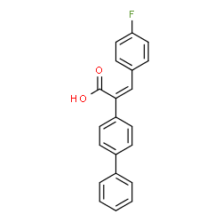 ChemSpider 2D Image | (2Z)-2-(4-Biphenylyl)-3-(4-fluorophenyl)acrylic acid | C21H15FO2