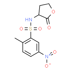 ChemSpider 2D Image | 2-Methyl-5-nitro-N-(2-oxotetrahydro-3-furanyl)benzenesulfonamide | C11H12N2O6S