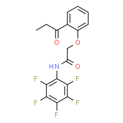ChemSpider 2D Image | N-(Pentafluorophenyl)-2-(2-propionylphenoxy)acetamide | C17H12F5NO3
