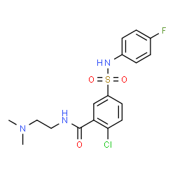 ChemSpider 2D Image | 2-Chloro-N-[2-(dimethylamino)ethyl]-5-[(4-fluorophenyl)sulfamoyl]benzamide | C17H19ClFN3O3S