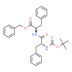 ChemSpider 2D Image | Benzyl N-{[(2-methyl-2-propanyl)oxy]carbonyl}-D-phenylalanyl-D-phenylalaninate | C30H34N2O5