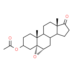 ChemSpider 2D Image | (5alpha,6alpha,8xi,9xi,14xi)-17-Oxo-5,6-epoxyandrostan-3-yl acetate | C21H30O4