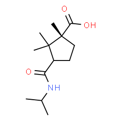 ChemSpider 2D Image | (1R)-3-(Isopropylcarbamoyl)-1,2,2-trimethylcyclopentanecarboxylic acid | C13H23NO3