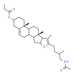 ChemSpider 2D Image | (8xi,9xi,14xi,16xi,17xi)-26-Acetamidofurosta-5,20(22)-dien-3-yl propionate | C32H49NO4