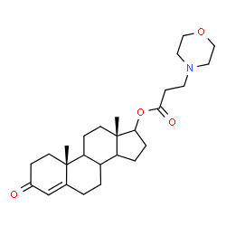 ChemSpider 2D Image | (8xi,9xi,14xi)-3-Oxoandrost-4-en-17-yl 3-(4-morpholinyl)propanoate | C26H39NO4