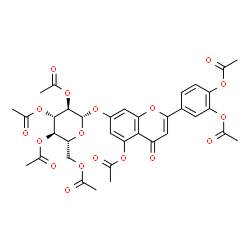 ChemSpider 2D Image | 4-{5-Acetoxy-4-oxo-7-[(2,3,4,6-tetra-O-acetyl-beta-D-glucopyranosyl)oxy]-4H-chromen-2-yl}-1,2-phenylene diacetate | C35H34O18