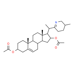 ChemSpider 2D Image | (8xi,9xi,14xi)-17-[1-(5-Methyl-3,4,5,6-tetrahydro-2-pyridinyl)ethyl]androst-5-ene-3,16-diyl diacetate | C31H47NO4