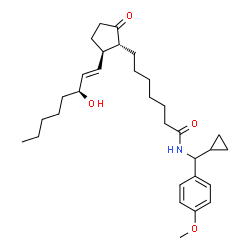 ChemSpider 2D Image | (13E,15S)-N-[Cyclopropyl(4-methoxyphenyl)methyl]-15-hydroxy-9-oxoprost-13-en-1-amide | C31H47NO4