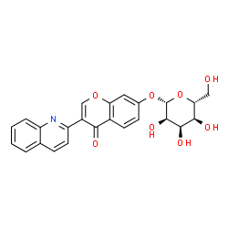 ChemSpider 2D Image | 4-Oxo-3-(2-quinolinyl)-4H-chromen-7-yl beta-D-allopyranoside | C24H21NO8