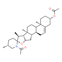 ChemSpider 2D Image | (3beta,9xi,22alpha,25R)-28-Acetylspirosol-5-en-3-yl acetate | C31H47NO4