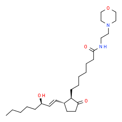 ChemSpider 2D Image | (13E,15R)-15-Hydroxy-N-[2-(4-morpholinyl)ethyl]-9-oxoprost-13-en-1-amide | C26H46N2O4