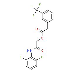 ChemSpider 2D Image | 2-[(2,6-Difluorophenyl)amino]-2-oxoethyl [3-(trifluoromethyl)phenyl]acetate | C17H12F5NO3