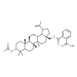ChemSpider 2D Image | 2-({[(5xi,18xi,19xi)-3-Acetoxylup-20(29)-en-28-yl]oxy}carbonyl)benzoic acid | C40H56O6