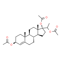 ChemSpider 2D Image | (3beta)-Pregn-4-ene-3,17,20-triyl triacetate | C27H40O6