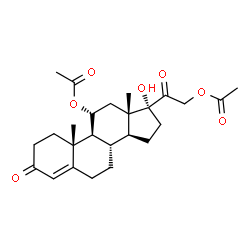 ChemSpider 2D Image | (11alpha)-17-Hydroxy-3,20-dioxopregn-4-ene-11,21-diyl diacetate | C25H34O7