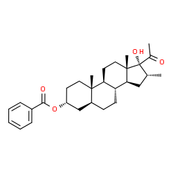ChemSpider 2D Image | (3alpha,5alpha,16alpha)-17-Hydroxy-16-methyl-20-oxopregnan-3-yl benzoate | C29H40O4