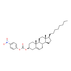 ChemSpider 2D Image | (3S,8S,9S,10R,13R,14S,17S)-10,13-Dimethyl-17-octyl-2,3,4,7,8,9,10,11,12,13,14,15,16,17-tetradecahydro-1H-cyclopenta[a]phenanthren-3-yl 4-nitrophenyl carbonate | C34H49NO5