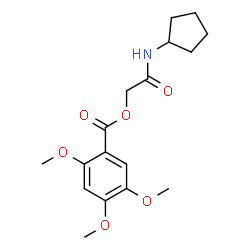 ChemSpider 2D Image | 2-(Cyclopentylamino)-2-oxoethyl 2,4,5-trimethoxybenzoate | C17H23NO6