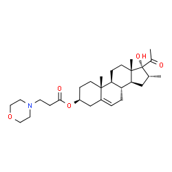ChemSpider 2D Image | (3beta,16alpha)-17-Hydroxy-16-methyl-20-oxopregn-5-en-3-yl 3-(4-morpholinyl)propanoate | C29H45NO5