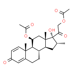 ChemSpider 2D Image | (11beta,16alpha)-17-Hydroxy-16-methyl-3,20-dioxopregna-1,4-diene-11,21-diyl diacetate | C26H34O7