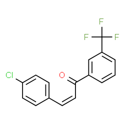 ChemSpider 2D Image | (2Z)-3-(4-Chlorophenyl)-1-[3-(trifluoromethyl)phenyl]-2-propen-1-one | C16H10ClF3O