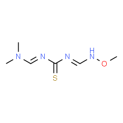 ChemSpider 2D Image | 1-[(E)-(Dimethylamino)methylene]-3-[(E)-(methoxyamino)methylene]thiourea | C6H12N4OS