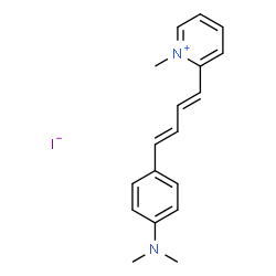 ChemSpider 2D Image | 2-(4-(4-DIMETHYLAMINO-PHENYL)-BUTA-1,3-DIENYL)-1-METHYL-PYRIDINIUM, IODIDE | C18H21IN2