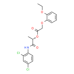 ChemSpider 2D Image | (2S)-1-[(2,4-Dichlorophenyl)amino]-1-oxo-2-propanyl (2-ethoxyphenoxy)acetate | C19H19Cl2NO5