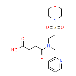 ChemSpider 2D Image | 4-{[2-(4-Morpholinylsulfonyl)ethyl](2-pyridinylmethyl)amino}-4-oxobutanoic acid | C16H23N3O6S