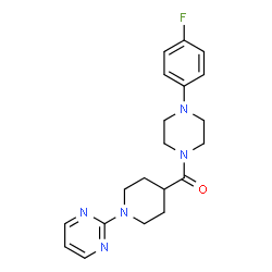 ChemSpider 2D Image | [4-(4-Fluorophenyl)-1-piperazinyl][1-(2-pyrimidinyl)-4-piperidinyl]methanone | C20H24FN5O