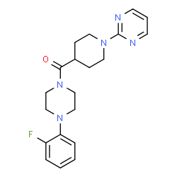 ChemSpider 2D Image | [4-(2-Fluorophenyl)-1-piperazinyl][1-(2-pyrimidinyl)-4-piperidinyl]methanone | C20H24FN5O
