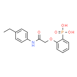 ChemSpider 2D Image | (2-{2-[(4-Ethylphenyl)amino]-2-oxoethoxy}phenyl)phosphonic acid | C16H18NO5P