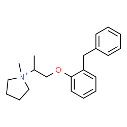 ChemSpider 2D Image | 1-[1-(2-Benzylphenoxy)-2-propanyl]-1-methylpyrrolidinium | C21H28NO