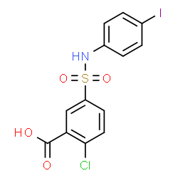 ChemSpider 2D Image | 2-Chloro-5-(4-iodo-phenylsulfamoyl)-benzoic acid | C13H9ClINO4S