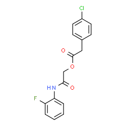 ChemSpider 2D Image | 2-[(2-Fluorophenyl)amino]-2-oxoethyl (4-chlorophenyl)acetate | C16H13ClFNO3