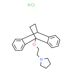 ChemSpider 2D Image | 1-[2-(Tetracyclo[6.6.2.0~2,7~.0~9,14~]hexadeca-2,4,6,9,11,13-hexaen-1-yloxy)ethyl]pyrrolidine hydrochloride (1:1) | C22H26ClNO