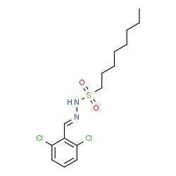 ChemSpider 2D Image | N'-[(E)-(2,6-Dichlorophenyl)methylene]-1-octanesulfonohydrazide | C15H22Cl2N2O2S