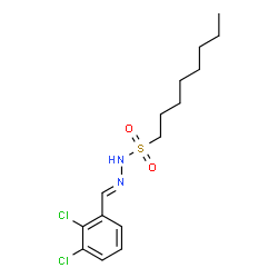 ChemSpider 2D Image | N'-[(E)-(2,3-Dichlorophenyl)methylene]-1-octanesulfonohydrazide | C15H22Cl2N2O2S