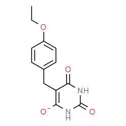 ChemSpider 2D Image | 5-(4-Ethoxybenzyl)-2,6-dioxo-1,2,3,6-tetrahydro-4-pyrimidinolate | C13H13N2O4