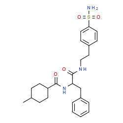 ChemSpider 2D Image | Nalpha-[(4-Methylcyclohexyl)carbonyl]-N-[2-(4-sulfamoylphenyl)ethyl]phenylalaninamide | C25H33N3O4S
