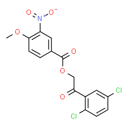 ChemSpider 2D Image | 2-(2,5-Dichlorophenyl)-2-oxoethyl 4-methoxy-3-nitrobenzoate | C16H11Cl2NO6