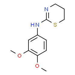 ChemSpider 2D Image | N-(3,4-Dimethoxyphenyl)-5,6-dihydro-4H-1,3-thiazin-2-amine | C12H16N2O2S