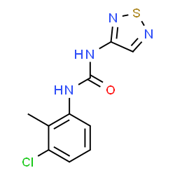 ChemSpider 2D Image | 1-(3-Chloro-2-methylphenyl)-3-(1,2,5-thiadiazol-3-yl)urea | C10H9ClN4OS