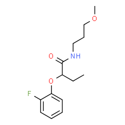 ChemSpider 2D Image | 2-(2-Fluorophenoxy)-N-(3-methoxypropyl)butanamide | C14H20FNO3
