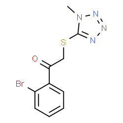 ChemSpider 2D Image | 1-(2-Bromophenyl)-2-[(1-methyl-1H-tetrazol-5-yl)sulfanyl]ethanone | C10H9BrN4OS