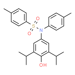 ChemSpider 2D Image | N-(4-Hydroxy-3,5-diisopropylphenyl)-4-methyl-N-(4-methylphenyl)benzenesulfonamide | C26H31NO3S